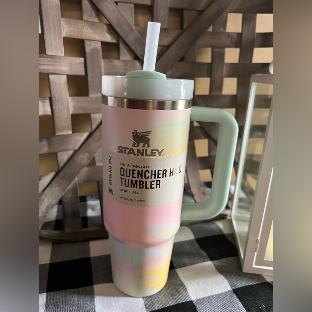 ✨✨ 30 Oz Warm Serene Brushstrokes Stanley tumbler ✨✨